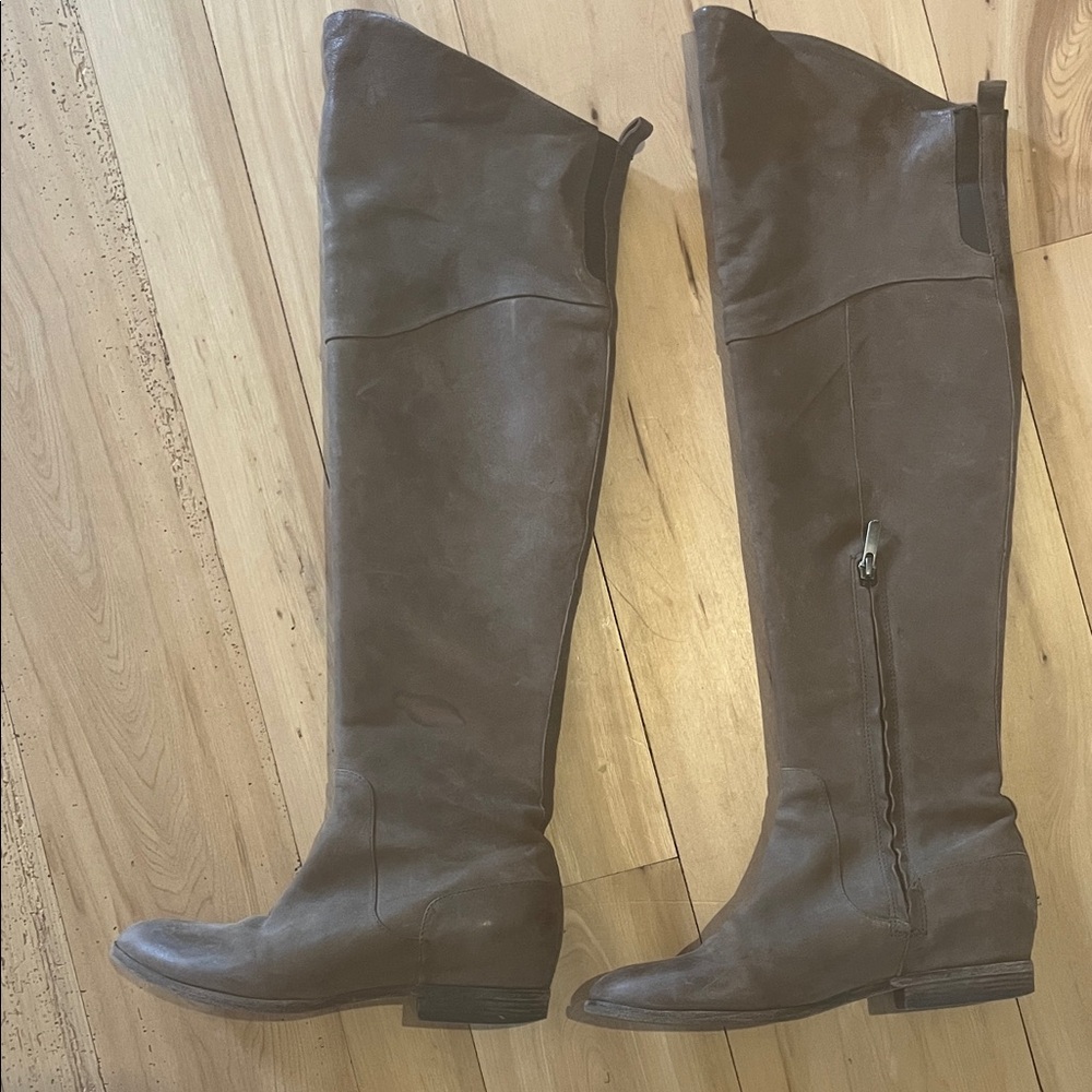 Sigerson Morrison Taupe Over the Knee Boots size 9